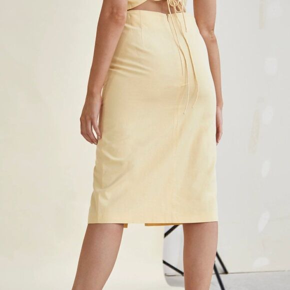 Glamorous Pencil Skirt With Front Pocket & Split // Various sizes // BNWT - Picture 2 of 15